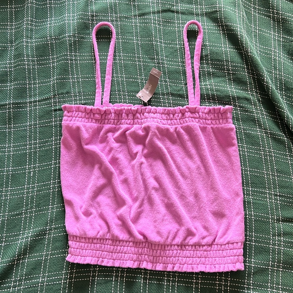J. Crew Pink Terry Tube Top Tank